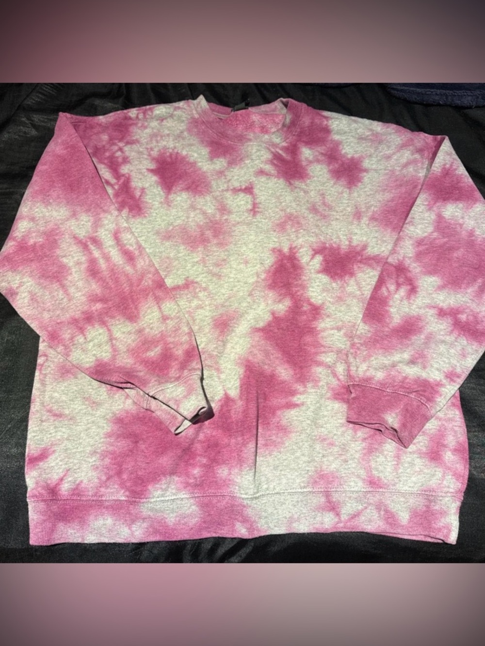 Pink Tie-Dye Women's Crewneck Sweatshirt